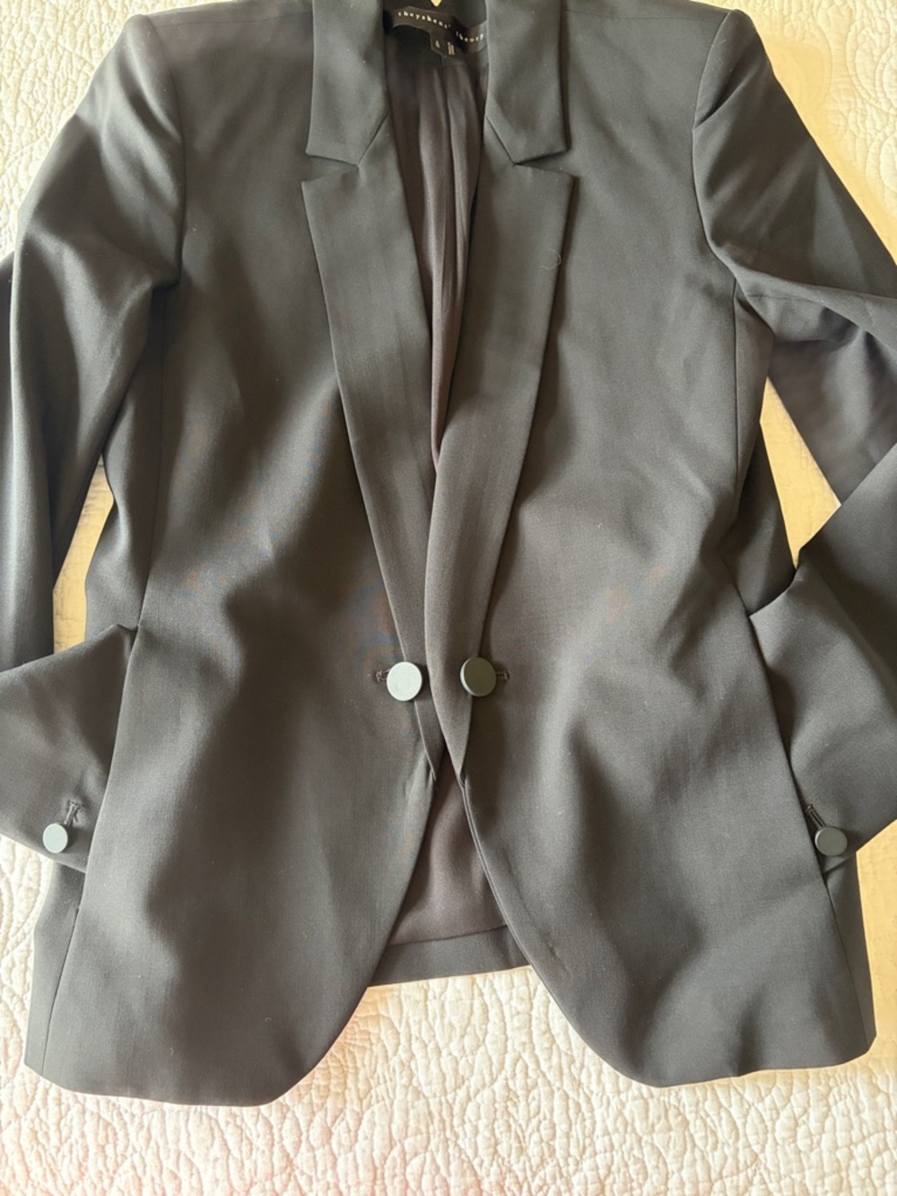 Theyskens' Theory Black Single-Breasted Women's Blazer - Picture 4 of 5